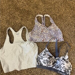 LOT OF 3 SPORTS BRAS